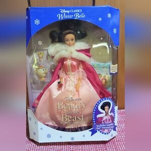 90s Disney Winter Belle doll By Mattel NIB